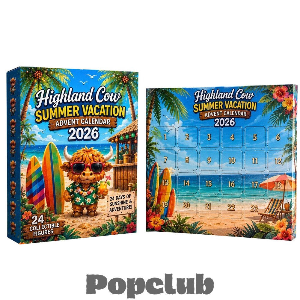 Highland Cow Summer Vacation Advent Calendar 2026 Highland Cow Summer Vacation Advent Calendar 2026
