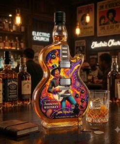 Jimi Hendrix Guitar Jack Daniel’s Whiskey Bottle