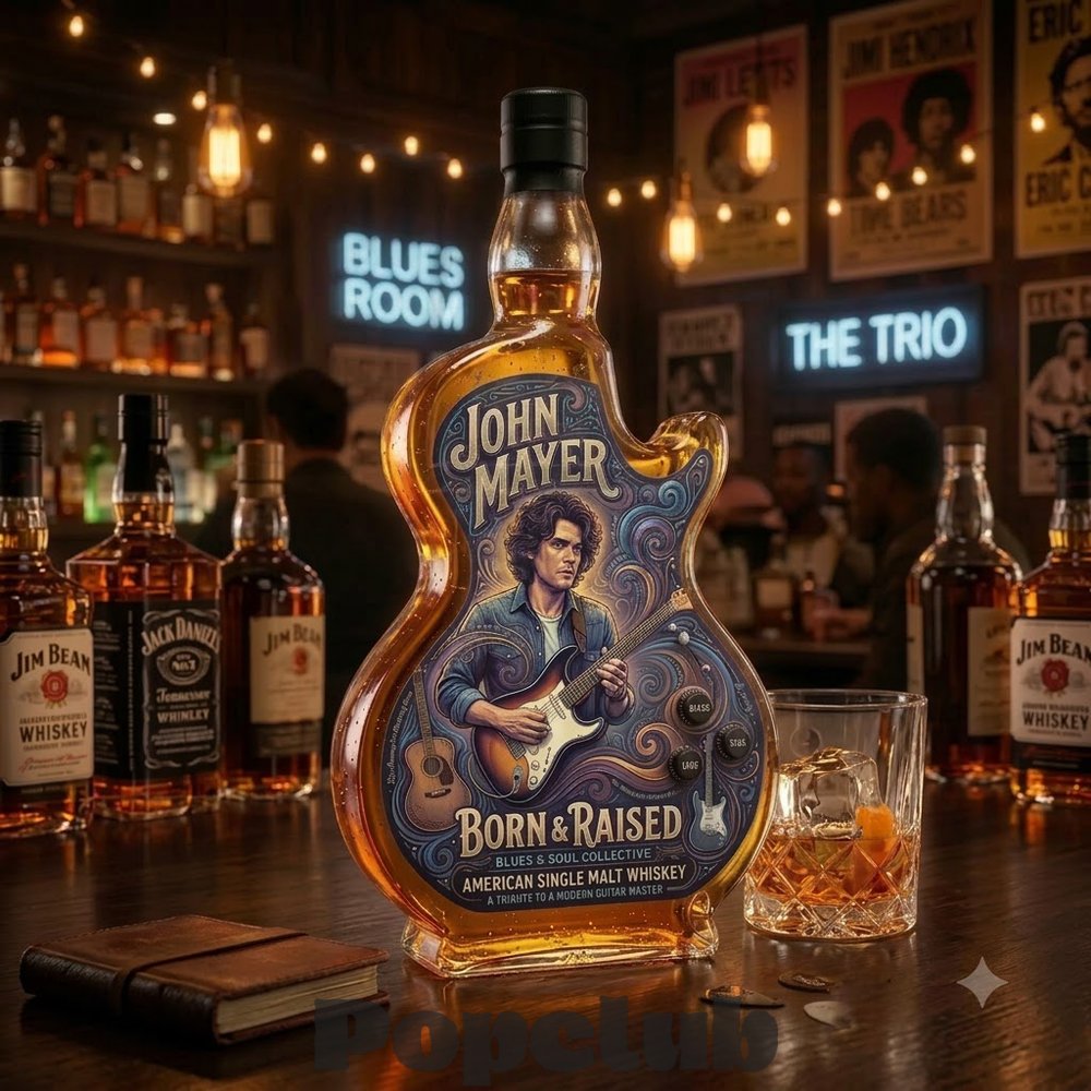 John Mayer Born Raised Guitar Legends Whiskey Tennessee Bottle John Mayer Born Raised Guitar Legends Whiskey Tennessee Bottle