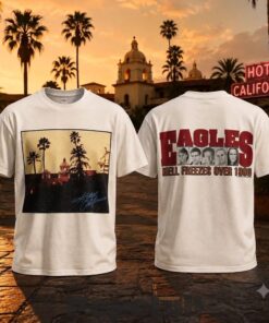 Justin Bieber Eagles Hell Freezes Over Hotel California Shirt