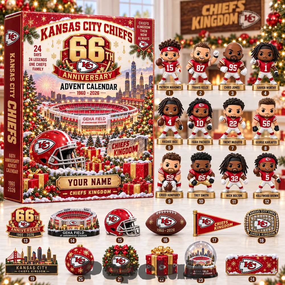 Kansas City Chiefs 66th Anniversary Christmas 2026 Advent Calendar Kansas City Chiefs 66th Anniversary Christmas 2026 Advent Calendar