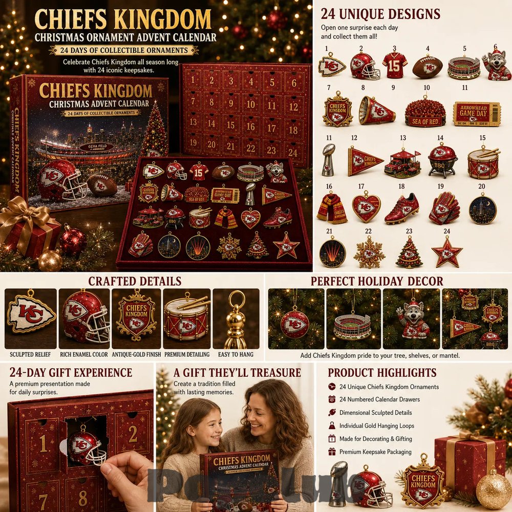 Kansas City Chiefs ‘Chiefs Kingdom’ 2026 Christmas Advent Calendar Collector’s Edition Kansas City Chiefs ‘Chiefs Kingdom’ 2026 Christmas Advent Calendar Collector’s Edition