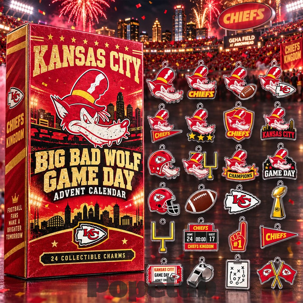Kansas City Chiefs x Big Bad Wolf 2026 Advent Calendar – 24 Collectible Charms Kansas City Chiefs x Big Bad Wolf 2026 Advent Calendar – 24 Collectible Charms