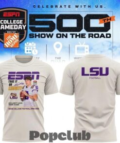 LSU Tigers Sam Leavitt ESPN College GameDay 500th Show T-Shirt