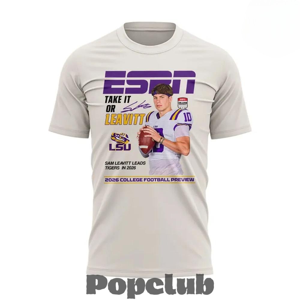 LSU Tigers Sam Leavitt ESPN College GameDay 500th Show T-Shirt LSU Tigers Sam Leavitt ESPN College GameDay 500th Show T-Shirt