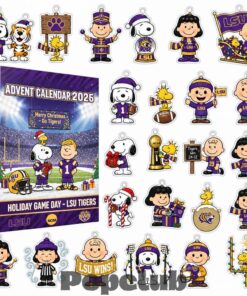 LSU Tigers x Peanuts Gang 2026 Advent Calendar – 24 Collectible Charms