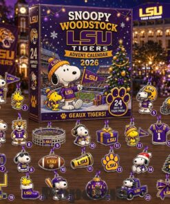 LSU Tigers x Snoopy and Woodstock 2026 Advent Calendar – 24 Collectible Charms