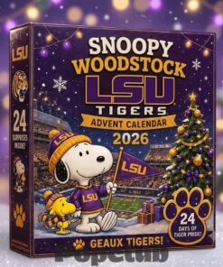 LSU Tigers x Snoopy and Woodstock 2026 Advent Calendar – 24 Collectible Charms