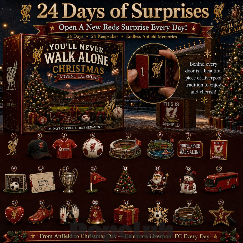 Liverpool FC You’ll Never Walk Alone 2026 Christmas Advent Calendar Collector’s Edition Liverpool FC You’ll Never Walk Alone 2026 Christmas Advent Calendar Collector’s Edition