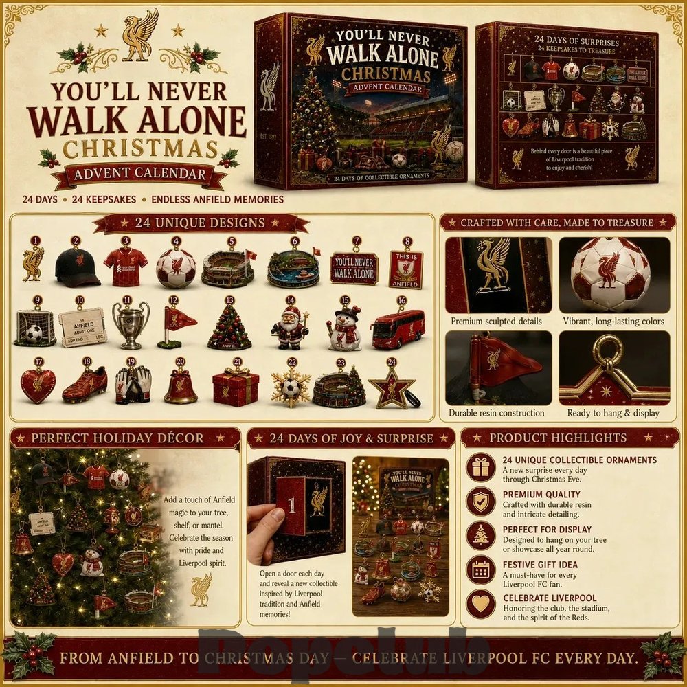 Liverpool FC You’ll Never Walk Alone 2026 Christmas Advent Calendar Collector’s Edition Liverpool FC You’ll Never Walk Alone 2026 Christmas Advent Calendar Collector’s Edition
