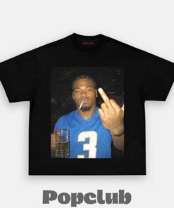 Los Angeles Chargers Derwin James Jr. Drinking & Middle Finger T-Shirt