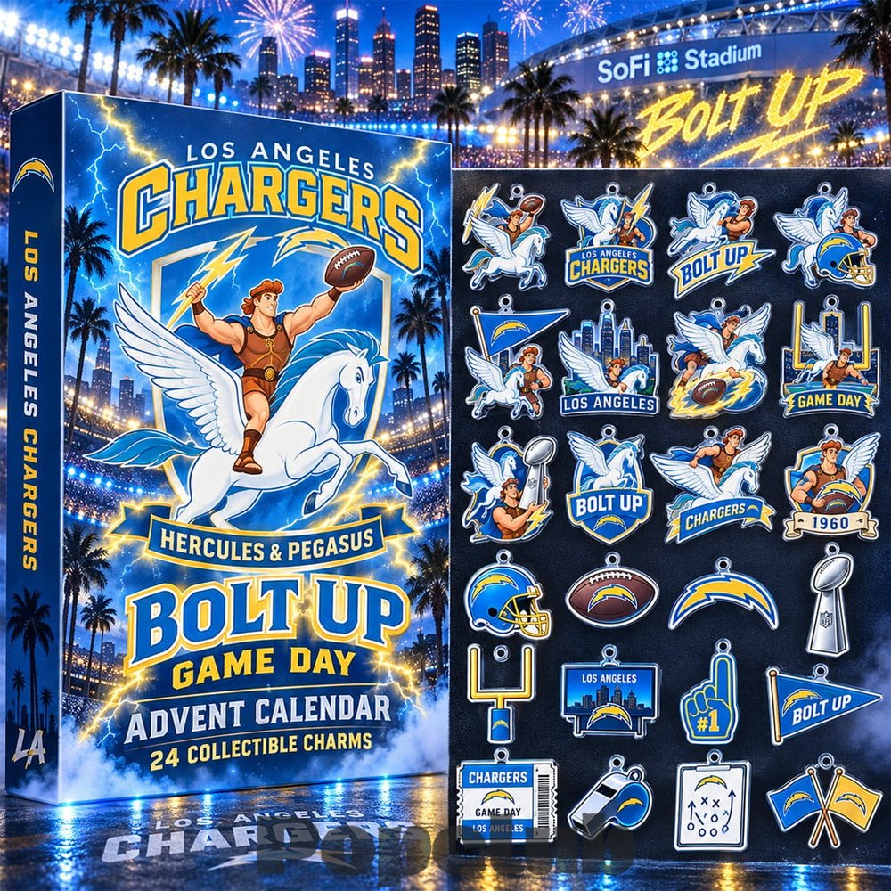 Los Angeles Chargers x Hercules And Pegasus Game Day Advent Calendar 2026 For Football Fans Los Angeles Chargers x Hercules And Pegasus Game Day Advent Calendar 2026 For Football Fans