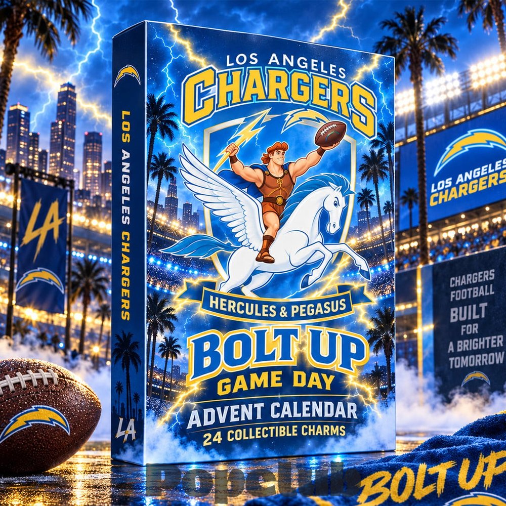 Los Angeles Chargers x Hercules And Pegasus Game Day Advent Calendar 2026 For Football Fans Los Angeles Chargers x Hercules And Pegasus Game Day Advent Calendar 2026 For Football Fans