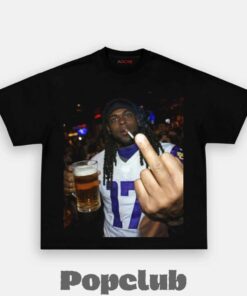 Los Angeles Rams Davante Adams Drinking & Middle Finger T-Shirt