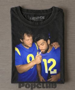 Los Angeles Rams Matthew Stafford & Puka Nacua Smoking & Drinking T-Shirt
