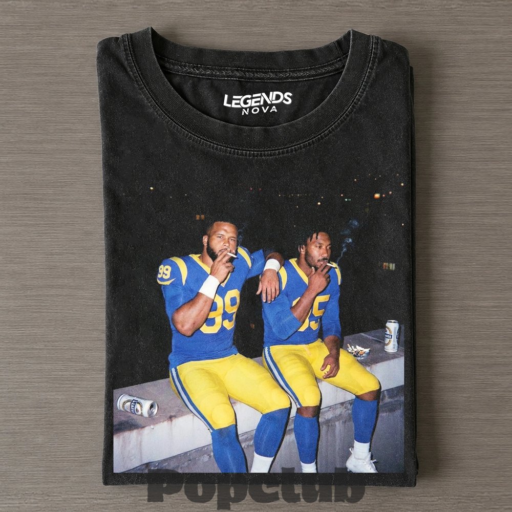 Los Angeles Rams Matthew Stafford & Puka Nacua Smoking & Drinking T-Shirt Los Angeles Rams Matthew Stafford & Puka Nacua Smoking & Drinking T-Shirt