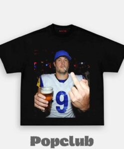 Los Angeles Rams Matthew Stafford Drinking & Middle Finger T-Shirt
