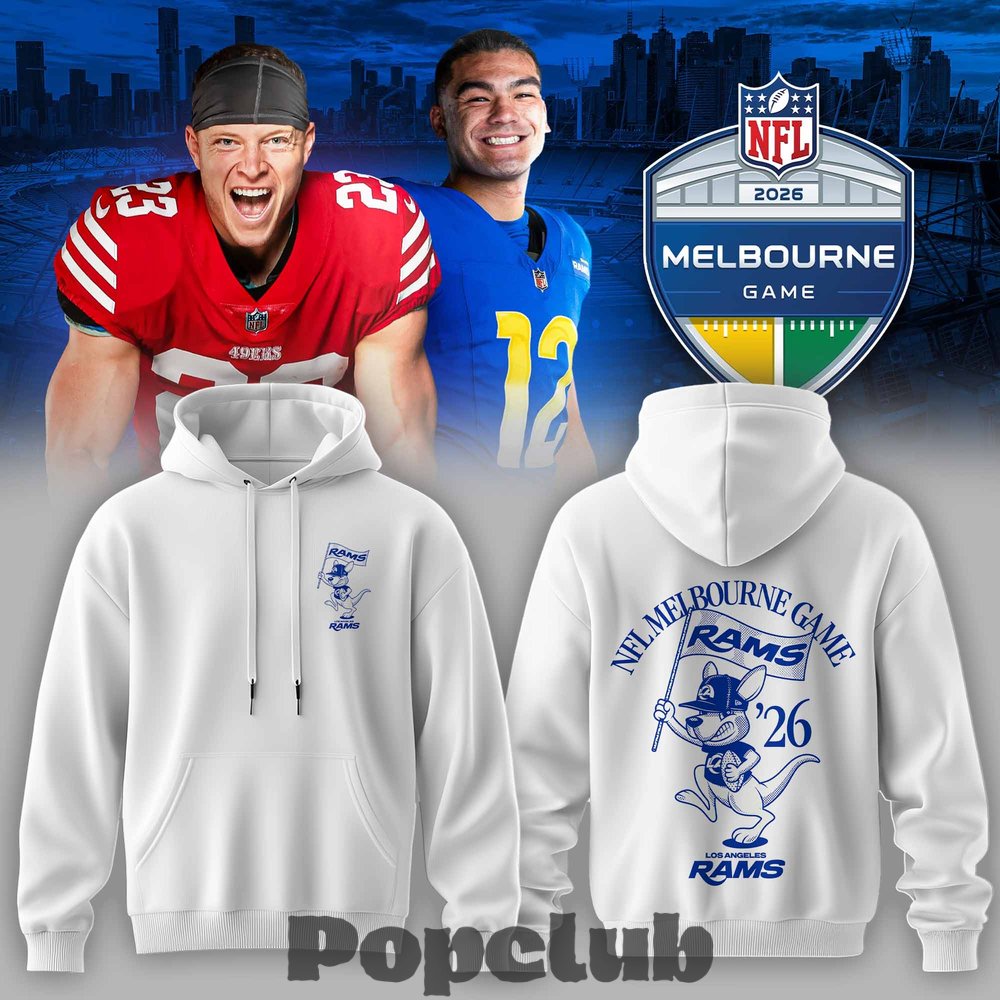 Los Angeles Rams NFL Melbourne 2026 Limited Hoodie Los Angeles Rams NFL Melbourne 2026 Limited Hoodie