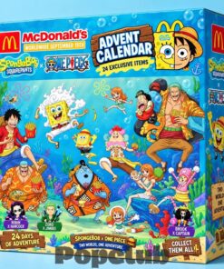 McDonald’s x SpongeBob x One Piece 2026 Advent Calendar – 24 Collectible Charms