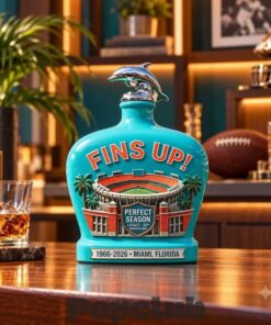 Miami Dolphins 60th Anniversary Whiskey Bottle Miami Dolphins 60th Anniversary Whiskey Bottle