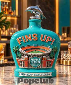 Miami Dolphins 60th Anniversary Whiskey Bottle
