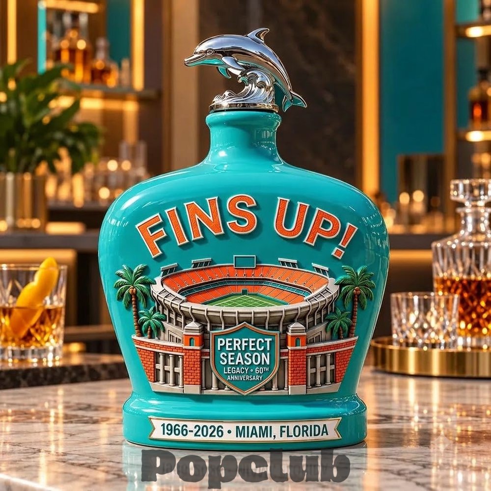 Miami Dolphins 60th Anniversary Whiskey Bottle Miami Dolphins 60th Anniversary Whiskey Bottle