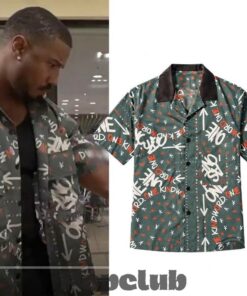 Michael B Jordan Sacai Eric Haze Bandana Hawaiian Shirt Graffiti Print