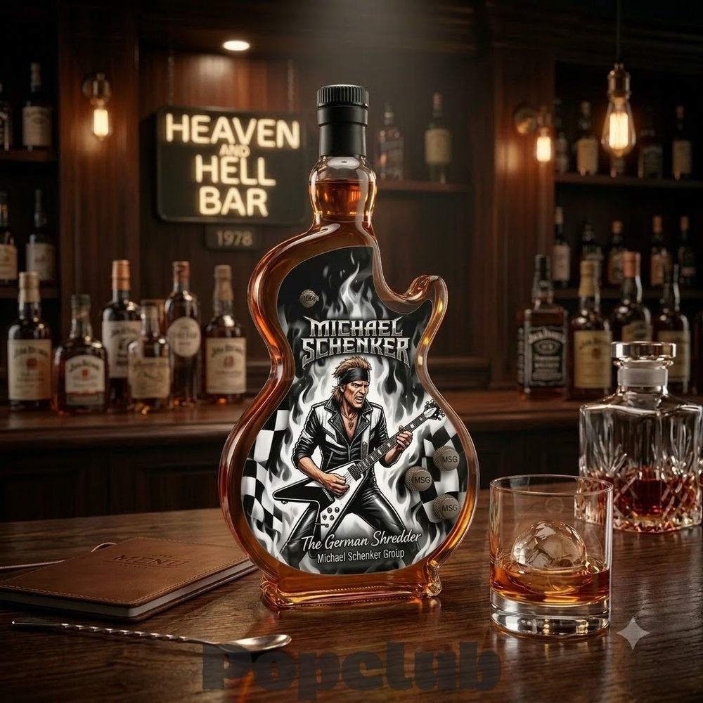 Michael Schenker The German Shredder Guitar Legends Whiskey Bottle Michael Schenker The German Shredder Guitar Legends Whiskey Bottle