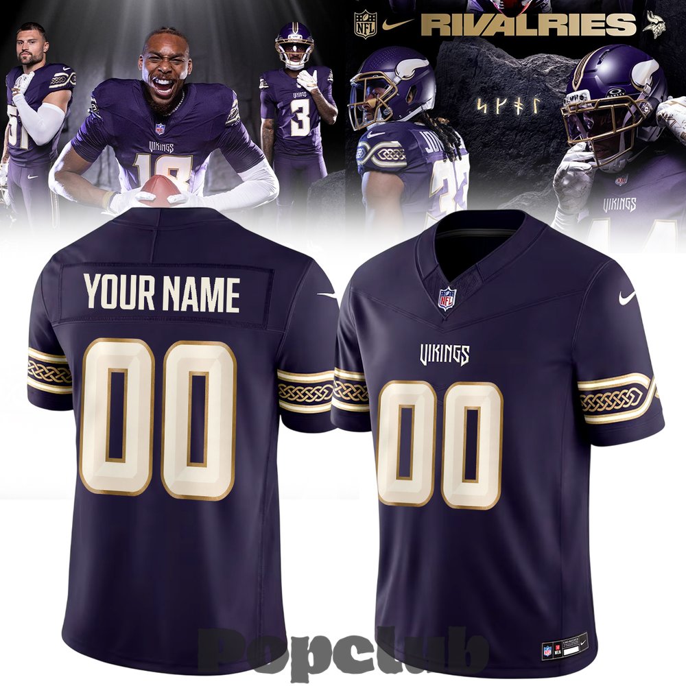Minnesota Vikings 2026 Rivalries Edition Special Custom Football Jersey Minnesota Vikings 2026 Rivalries Edition Special Custom Football Jersey