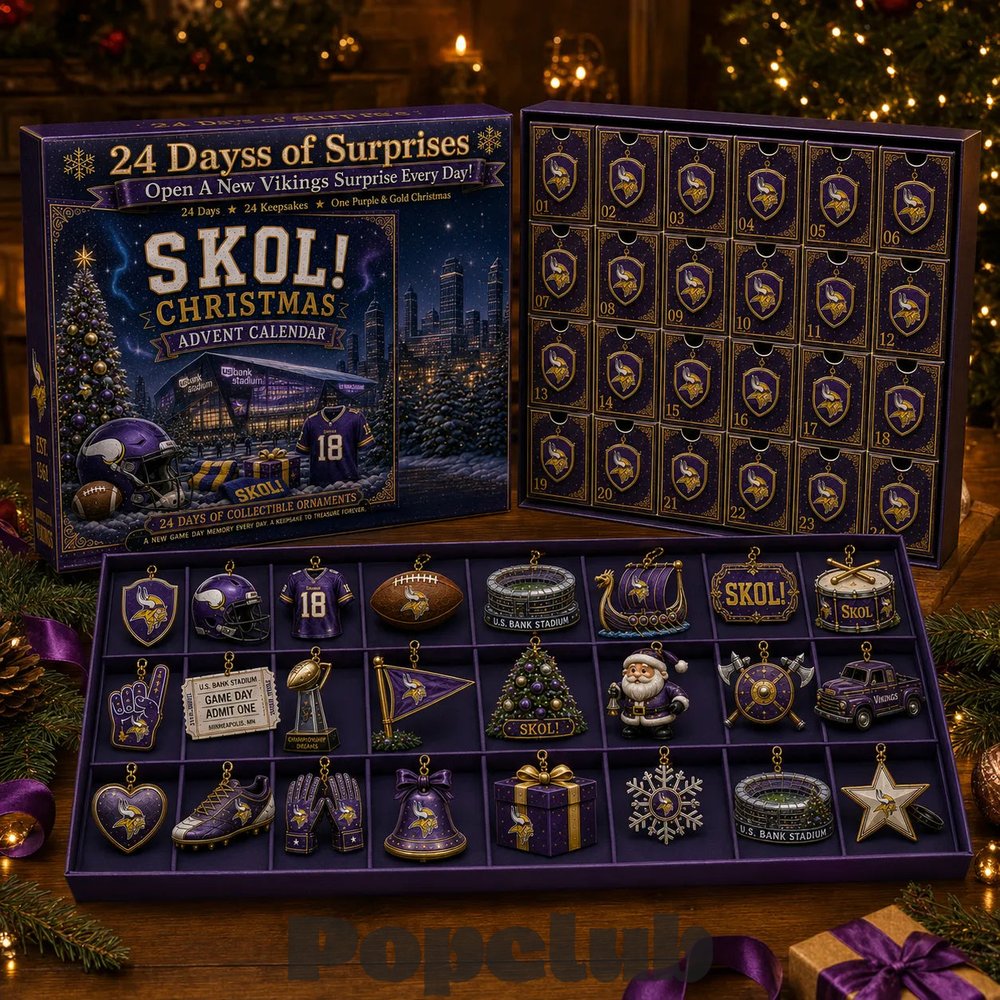 Minnesota Vikings SKOL! Football 2026 Christmas Advent Calendar Collector’s Edition Minnesota Vikings SKOL! Football 2026 Christmas Advent Calendar Collector’s Edition