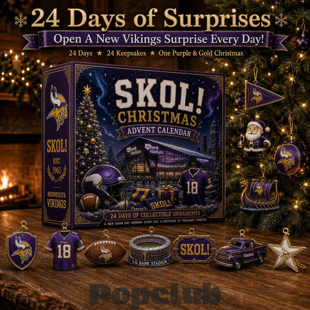 Minnesota Vikings SKOL! Football 2026 Christmas Advent Calendar Collector’s Edition Minnesota Vikings SKOL! Football 2026 Christmas Advent Calendar Collector’s Edition