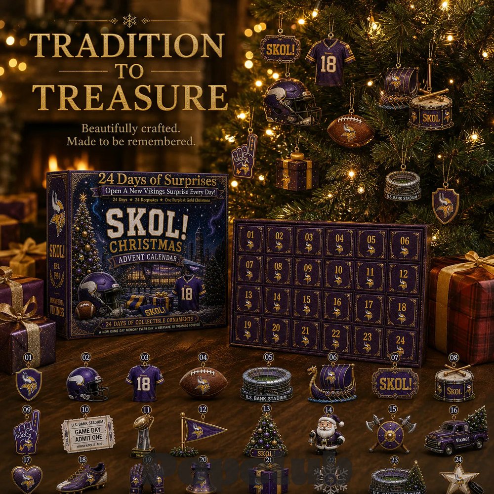 Minnesota Vikings SKOL! Football 2026 Christmas Advent Calendar Collector’s Edition Minnesota Vikings SKOL! Football 2026 Christmas Advent Calendar Collector’s Edition