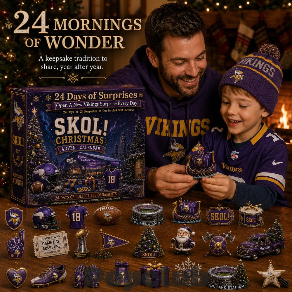 Minnesota Vikings SKOL! Football 2026 Christmas Advent Calendar Collector’s Edition Minnesota Vikings SKOL! Football 2026 Christmas Advent Calendar Collector’s Edition