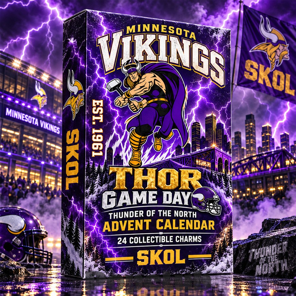 Minnesota Vikings x Thor Thunder of the North 2026 Advent Calendar – 24 Collectible Charms Minnesota Vikings x Thor Thunder of the North 2026 Advent Calendar – 24 Collectible Charms