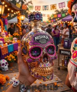 Mishka Artisanal Reposado Tequila Skull Bottle