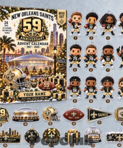 New Orleans Saints 59th Anniversary 2026 Personalized Advent Calendar – 24 Collectible Charms
