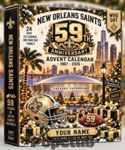 New Orleans Saints 59th Anniversary 2026 Personalized Advent Calendar – 24 Collectible Charms