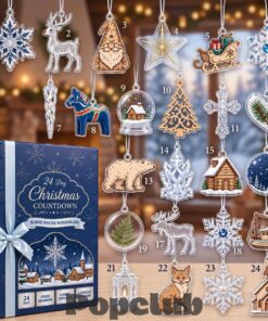 Nordic Winter Wonderland Christmas Advent Calendar 2026 for Holiday Decor Fans