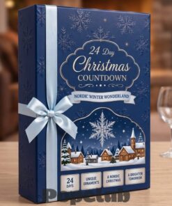 Nordic Winter Wonderland Christmas Advent Calendar 2026 for Holiday Decor Fans