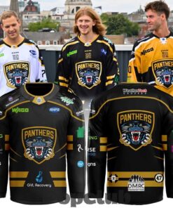 Nottingham Panthers New season. New threads Hockey Jersey – Black