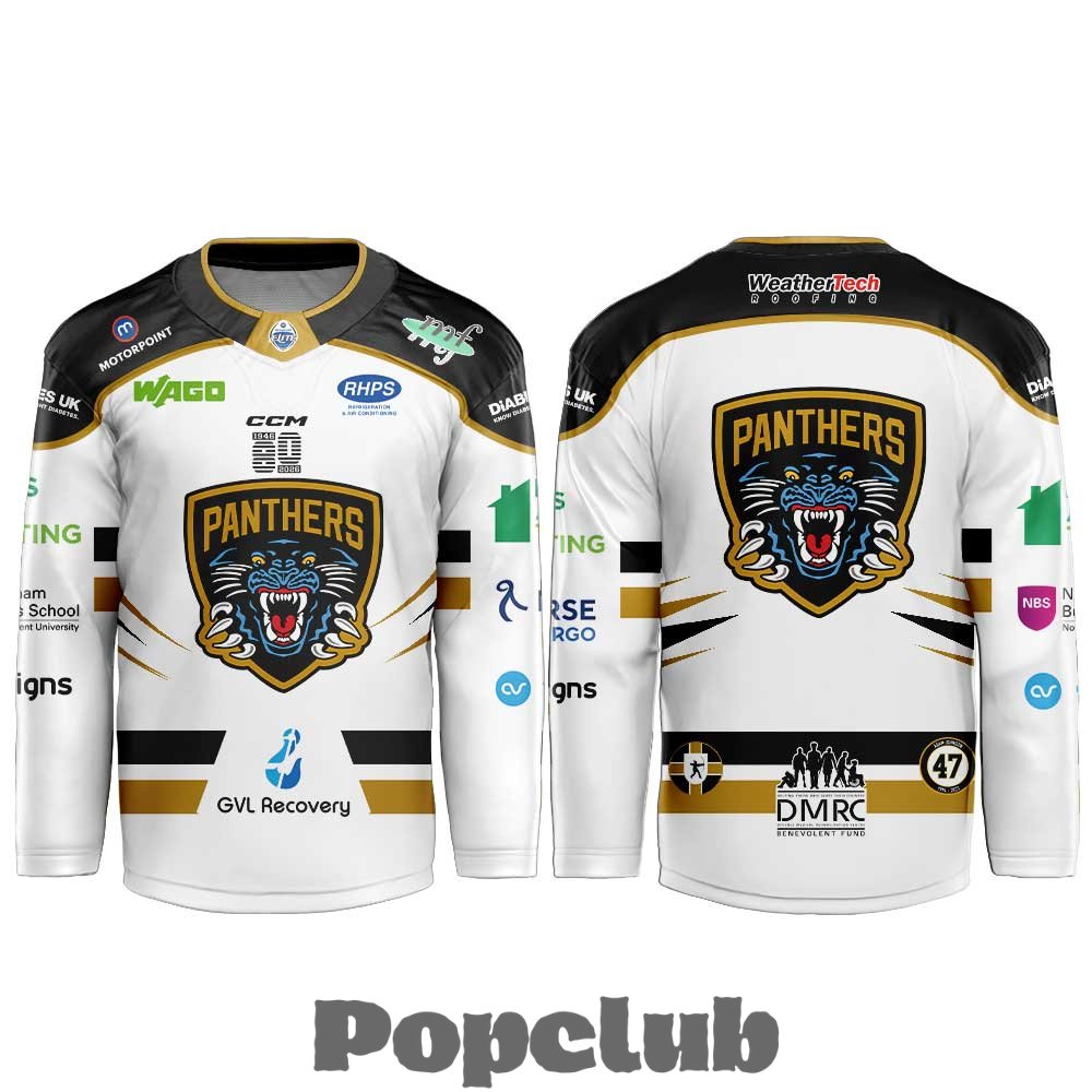 Nottingham Panthers New season. New threads Hockey Jersey – White Nottingham Panthers New season. New threads Hockey Jersey – White