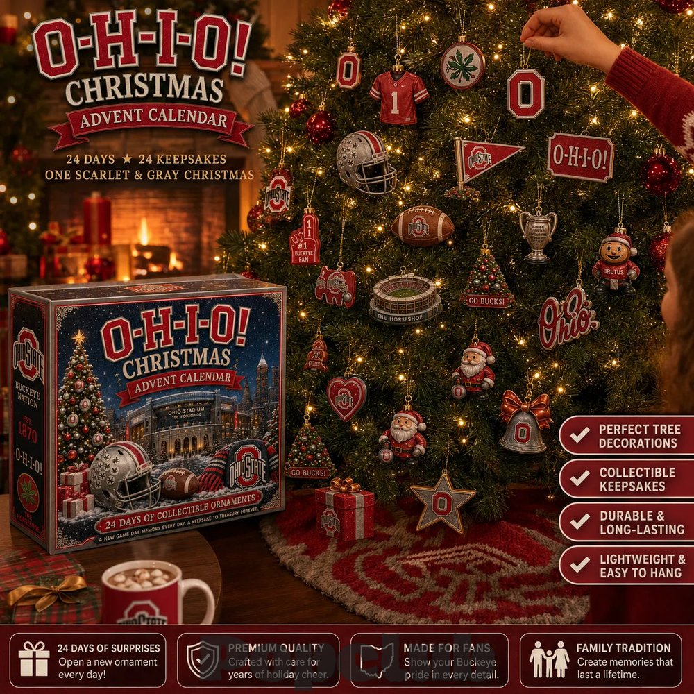 Ohio State Buckeyes O-H-I-O! 2026 Christmas Advent Calendar Collector’s Edition Ohio State Buckeyes O-H-I-O! 2026 Christmas Advent Calendar Collector’s Edition