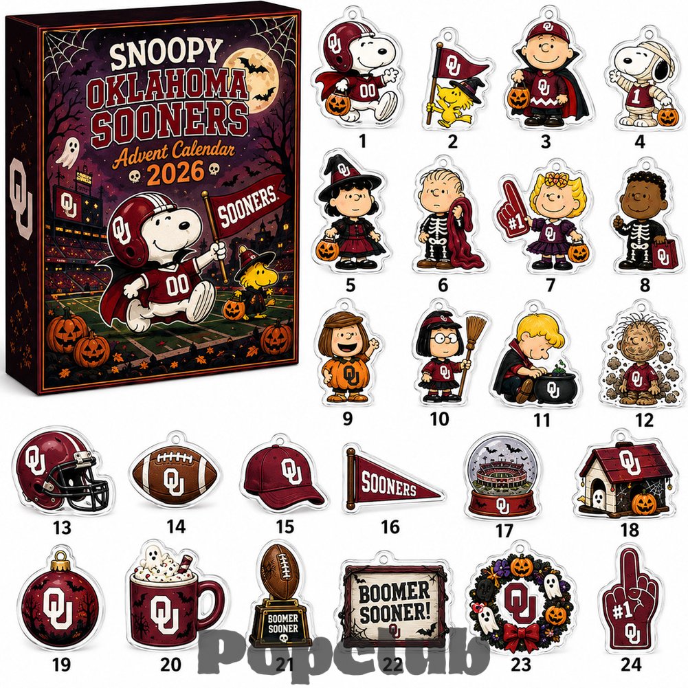 Oklahoma Sooners x Snoopy Halloween Advent Calendar 2026 for College Football Fans Oklahoma Sooners x Snoopy Halloween Advent Calendar 2026 for College Football Fans