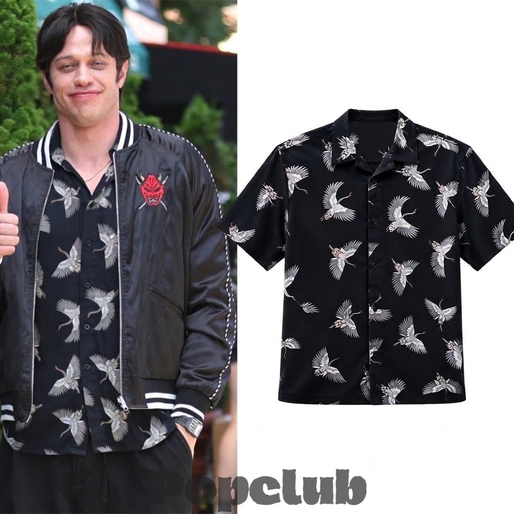 Pete Davidson Flying Crane Hawaiian Shirt Pete Davidson Flying Crane Hawaiian Shirt