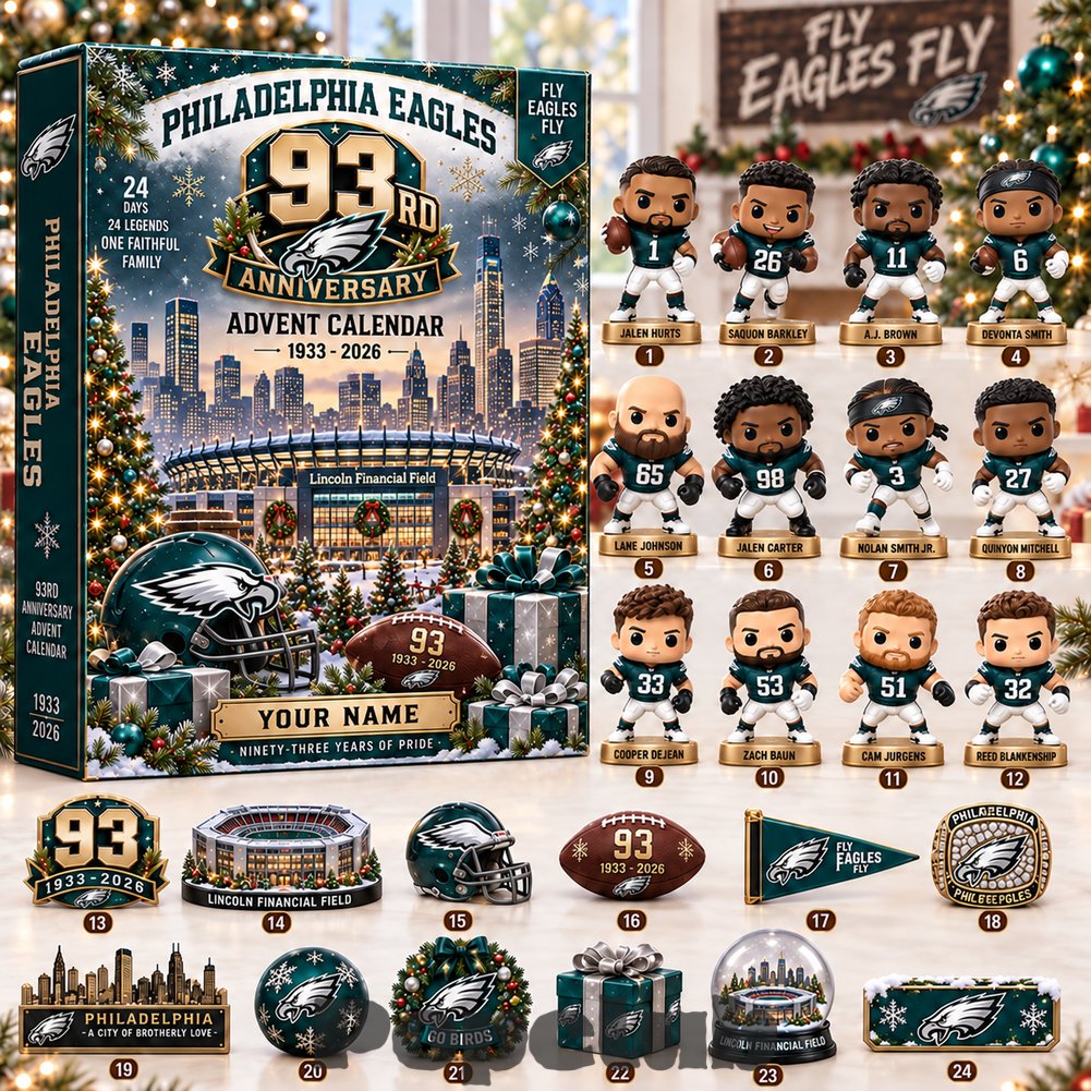 Philadelphia Eagles 93rd Anniversary 2026 Advent Calendar Philadelphia Eagles 93rd Anniversary 2026 Advent Calendar