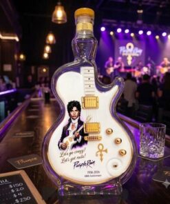 Prince Purple Rain 68th Anniversary Edition Guitar Whiskey Bottle