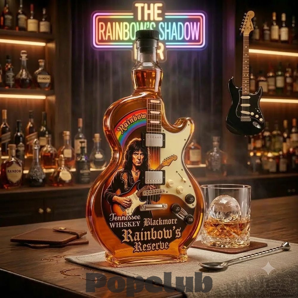 Ritchie Blackmore's Rainbow Reserve Whiskey Tennessee Guitar Bottle Ritchie Blackmore's Rainbow Reserve Whiskey Tennessee Guitar Bottle