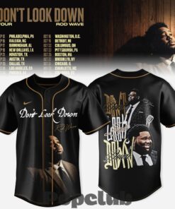 Rod Wave Don’t Look Down 2026 Tour Special Baseball Jersey