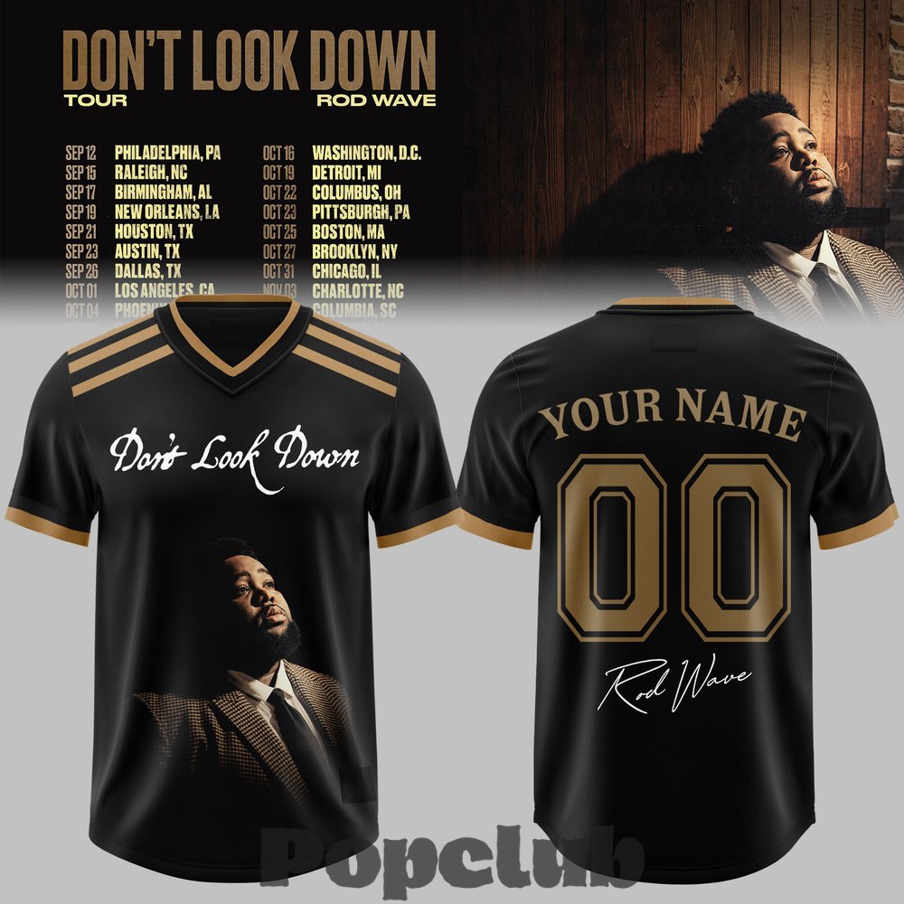 Rod Wave Don’t Look Down 2026 Tour Special Football Jersey Rod Wave Don’t Look Down 2026 Tour Special Football Jersey