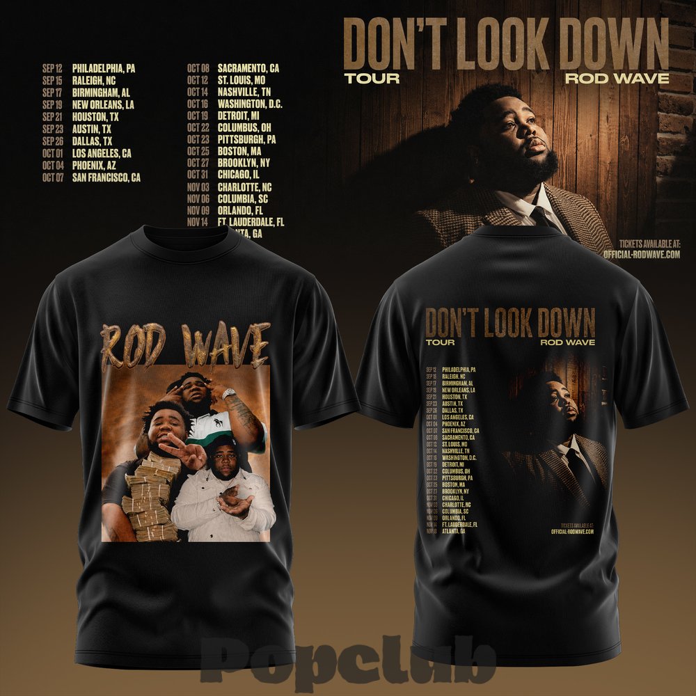 Rod Wave Don’t Look Down 2026 Tour Special T-Shirt Rod Wave Don’t Look Down 2026 Tour Special T-Shirt